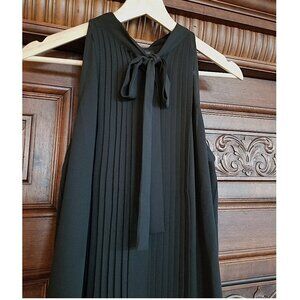 NWT Pleated Tie Neck Blouse